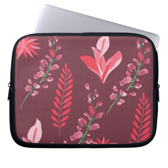 Capa Para Notebook Padrão de flores. (Frente)