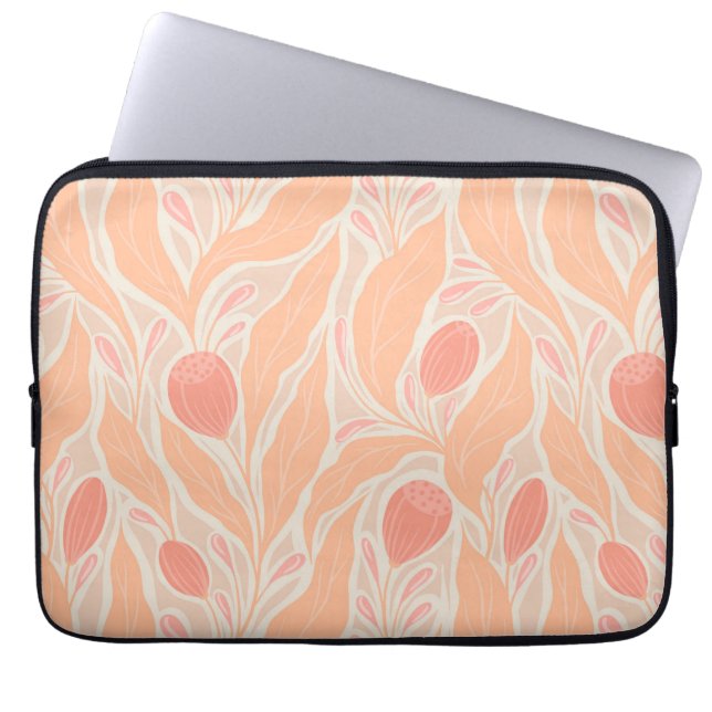 Capa Para Notebook Padrão de flores (Frente)