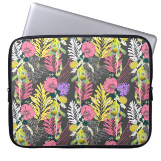 Capa Para Notebook Padrão de flores artísticas sem costura, belo tróp