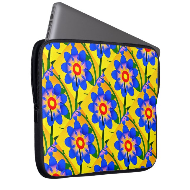 Capa Para Notebook Padrão de Flores de Abstrato Bonito (Frente Esquerda)