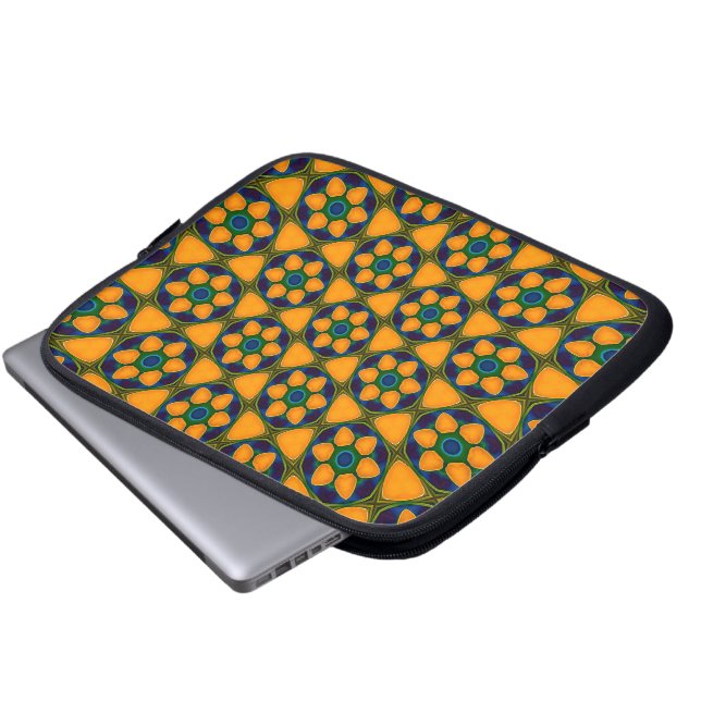 Capa Para Notebook Padrão de Flores de Abstrato exclusivo (Frente Inferior)