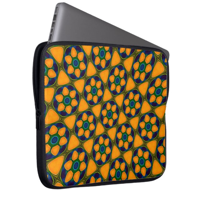 Capa Para Notebook Padrão de Flores de Abstrato exclusivo (Frente Esquerda)
