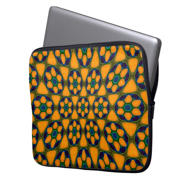 Capa Para Notebook Padrão de Flores de Abstrato exclusivo (Frente Esquerda)