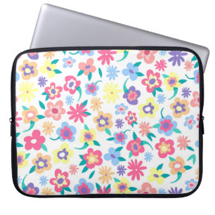 Capa Para Notebook Padrão de flores de primavera, colorido, bonito