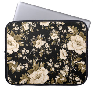 Capa Para Notebook Padrão de flores delicadas sem costura com aquare
