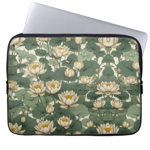 Capa Para Notebook Padrão de flores do Lotus Americano