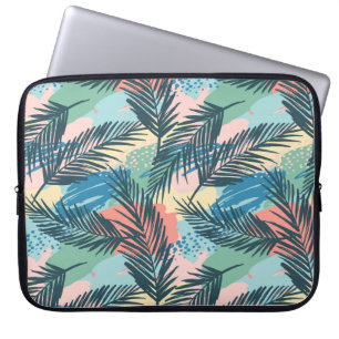 Capa Para Notebook Padrão de Folha de Pastel Tropical