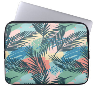 Capa Para Notebook Padrão de Folha de Pastel Tropical