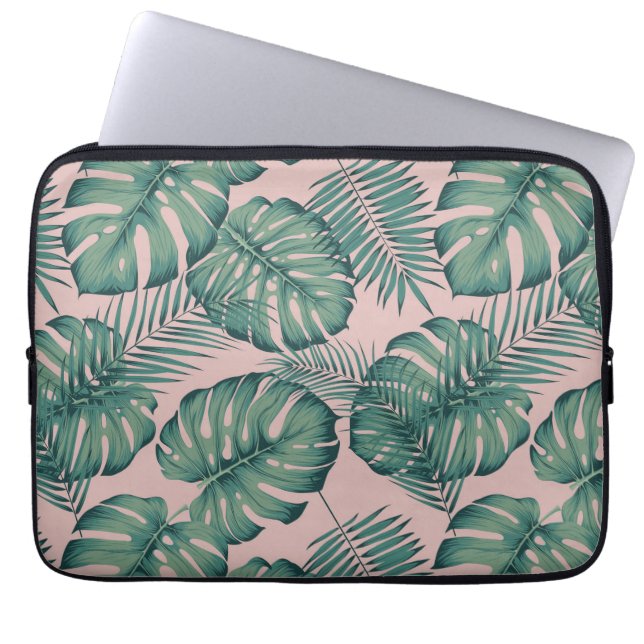 Capa Para Notebook Padrão de Folha Tropical (Frente)