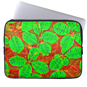 Capa Para Notebook Padrão de Folha Verde Lush
