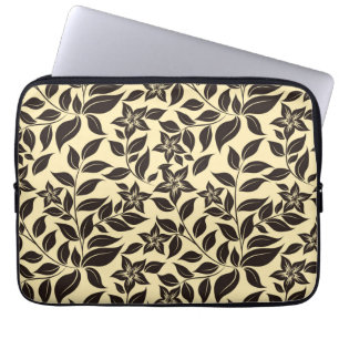 Capa Para Notebook Padrão de Folhas Florais-23756
