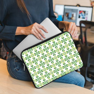 Capa Para Notebook Padrão de Folhas, Folhas Verdes, Padrão Foliar