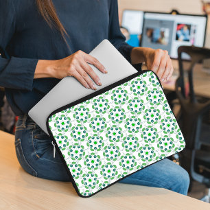 Capa Para Notebook Padrão de Folhas, Padrão de Folhagens, Folhas Verd