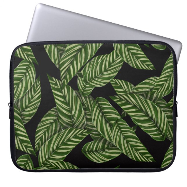 Capa Para Notebook Padrão de Folhas Tropicais (Frente)
