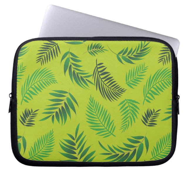 Capa Para Notebook Padrão de Folhas Tropicais 12 (Frente)
