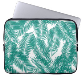 Capa Para Notebook Padrão de Folhas Tropicais Verdes