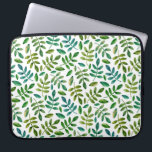 Capa Para Notebook Padrão de folhas verde-aquarela. Floral verde<br><div class="desc">A vegetação aquática deixa bolsa de laptop padrão. Entre em contato comigo se precisar de itens adicionais.</div>