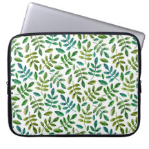 Padrão de folhas verde-aquarela. Floral verde