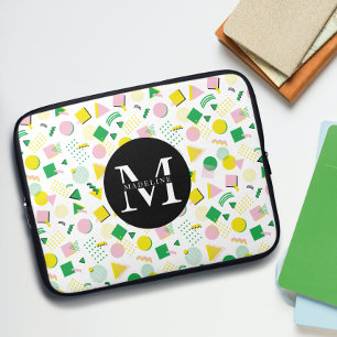 Capa Para Notebook Padrão de Formas Geométricas Modernas do Nome do