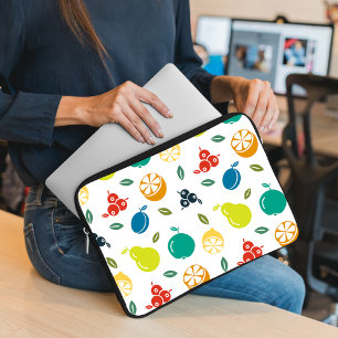 Capa Para Notebook Padrão de fruta, ameixa, laranja, limão, pera, maç