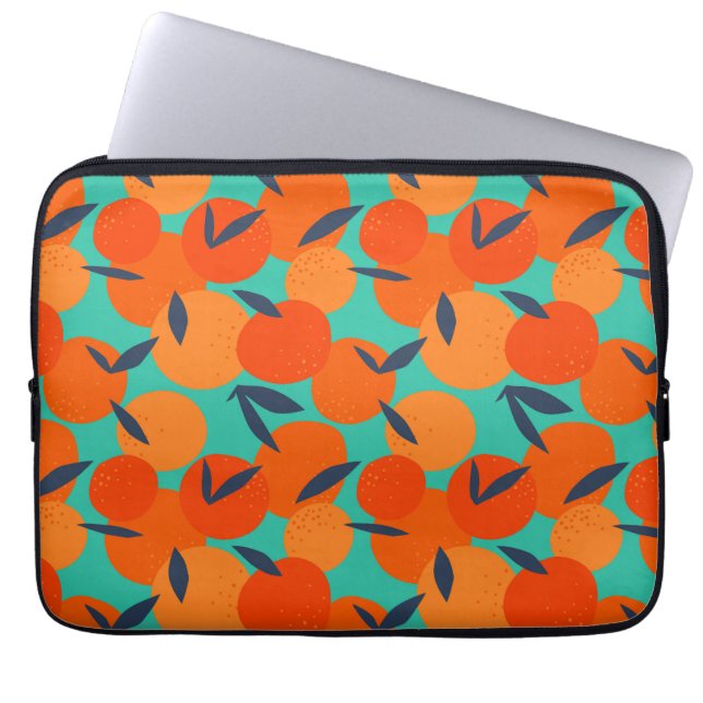 Capa Para Notebook Padrão de Fruta laranja abstrato (Frente)