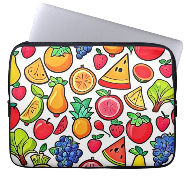 Capa Para Notebook Padrão de Fruta vibrante (Frente)
