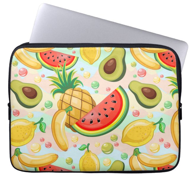 Capa Para Notebook Padrão de Frutas de Verão Fresco (Frente)