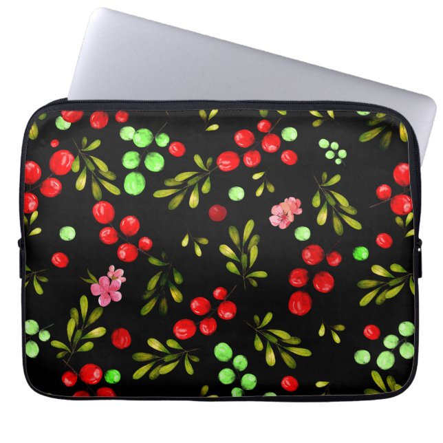 Capa Para Notebook Padrão de Frutas Vermelhas (Frente)