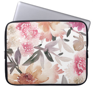 Capa Para Notebook Padrão de fundo floral de aquarelas,flor,arte,flo