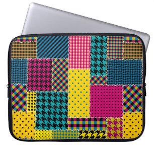 Capa Para Notebook Padrão de fundo sem costura. Patches geométricas