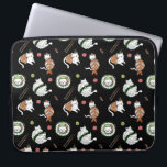 Capa Para Notebook Padrão de Gatos Rolados Sushi de Cartoon Bonito<br><div class="desc">Apresentando um adorável padrão de gatos bonitos de sushi! Adicione seu nome para um toque personalizado. Adicione seu texto personalizado a este design usando as caixas "Editar este modelo design" no lado direito do item, ou clique no botão azul "Personalizar" para organizar o texto, alterar as fontes e cores e...</div>