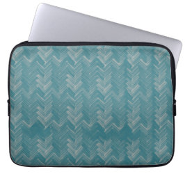 Capa Para Notebook Padrão de gavão de Herringbone em Turquoise