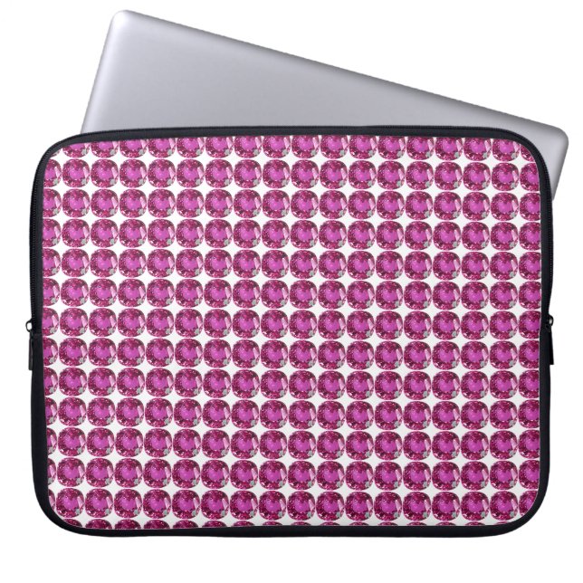 Capa Para Notebook Padrão de Gemstone Rosa (Frente)