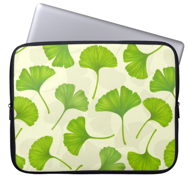 Capa Para Notebook Padrão de ginkgo em branco (Frente)