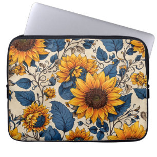 Capa Para Notebook Padrão de girassol radiante