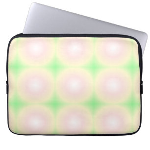 Capa Para Notebook Padrão de Gradiente Óptico 3D Branco Rosa Verde Pá