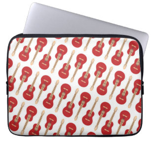 Capa Para Notebook Padrão de Guitarra Vermelha