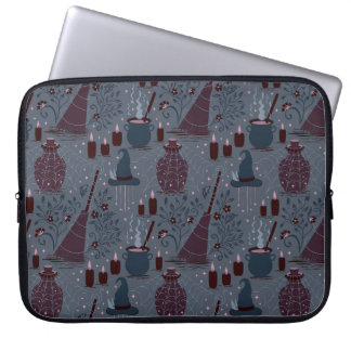 Capa Para Notebook Padrão de Halloween Mágico ao Luar