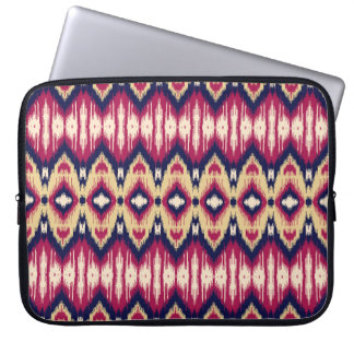 Capa Para Notebook Padrão de ikat chevron azul-rosa étnico T
