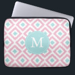 Capa Para Notebook Padrão de Ikat do Diamond Rosa Monograma<br><div class="desc">Na moda e design chic apresentam um padrão ikat de diamantes coloridos e modernos e podem ser personalizados com seu monograma,  inicial,  nome ou qualquer texto de sua escolha para um presente personalizado perfeito!</div>