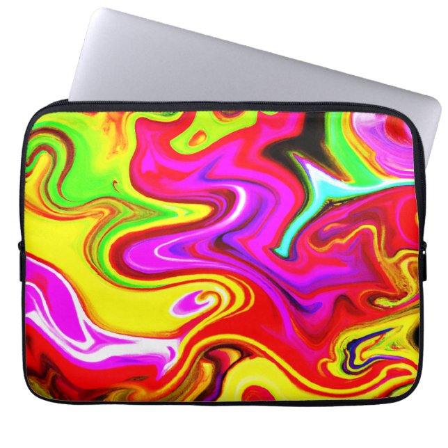 Capa Para Notebook Padrão de Intermitência de Cores (Frente)