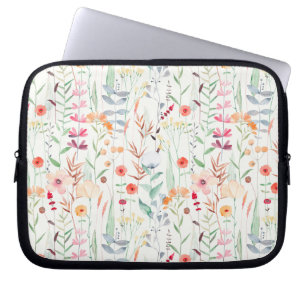 Capa Para Notebook Padrão de Jardim da Flor do Pastel