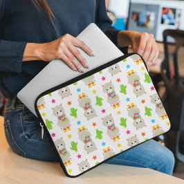 Capa Para Notebook Padrão De Lhamas, Lhamas Cutas, Alpacas, Cactus
