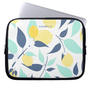 Capa Para Notebook Padrão de limões amarelo e minúsculo