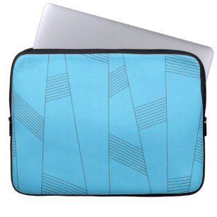 Capa Para Notebook Padrão de linha abstrato azul, simples, elegante