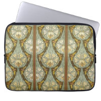 Padrão de Lírio com Inseto em Art Nouveau na cor V