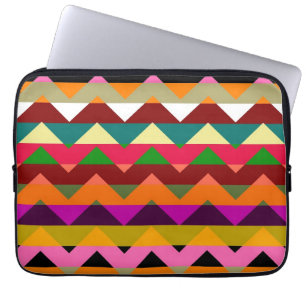 Capa Para Notebook Padrão de Listra Ziguezague Chevron Multicolor 12