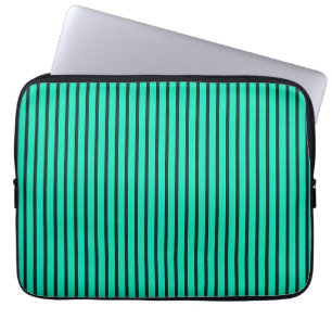 Capa Para Notebook Padrão de listras verticais em azul-verde