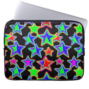 Capa Para Notebook Padrão de luz de estrela Neon brilhante