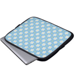 Capa Para Notebook Padrão de Margaridas Brancas Fundo Personalizado